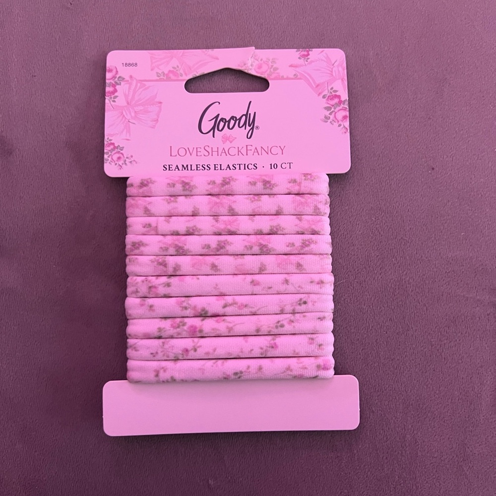 NWT LOVESHACKFANCY X GOODY COLLAB PINK SEAMLESS ELASTICS